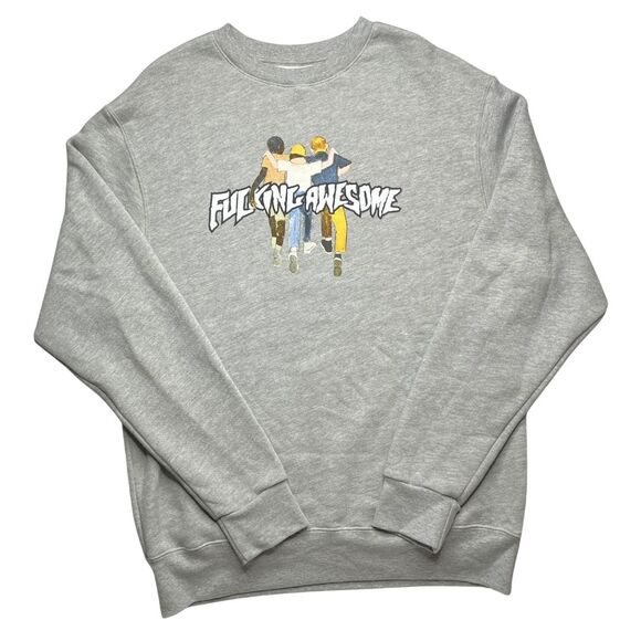 2-30 FUCKING AWESOME Sweater 100% Cotton Gray Small - Picture 1 of 5